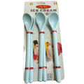 Best Quality Thick Unbreakable Plastic Ice-Cream Spoon Set of 6 For Ice cream/ Dessert/Sweet Eating. 