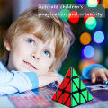 Pyramid Cube Roxenda 3x3x3 Pyramid Speed Cube Triangle Magic Cube Puzzle Multi Color Sticker less. 
