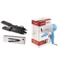 Pack Of 2 Kemi Hair Straightener & Nova Foldable Hair Dryer. 
