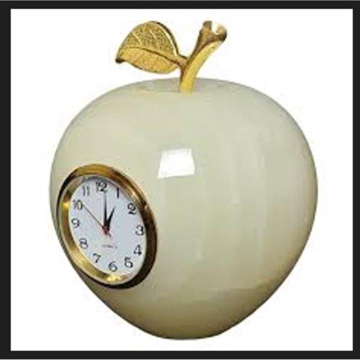 Cute Apple Clock, Apple Clock, Apple Clock, Marble Showpiece, Marble ...