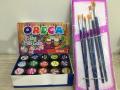 Orega Poster Color with 06 Piece Imported Paint Brush Set - 15 different shades, 15ml bottles each Stationary Item For Girls. 