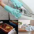 Magic Reusable Silicone Gloves with Wash Scrubber, Heat Resistant, for Cleaning, Household, Dish Washing, Washing the Car. 