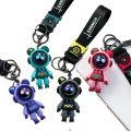 Lightning Play Bear key chain Astronaut Robot Silicon Resin Keychain With Strap keyring for girls keychian for girls fashion key rings for girls Bike keychain car keychain Jewelry Men's Fashion Car Key Chains Doll keyrings. 