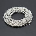 Men's Hip Hop Bling Bling Iced Out Tennis Chains 1 Row Necklaces Luxury Brand Silver/Gold Color Men Chain Fashion Jewelry. 