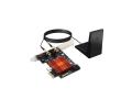 Fenvi FV-8802 AC1200 Wireless Bluetooth Dual Band PCI Express Wi-Fi Adapter, Up to 867Mbps (5Ghz) + 300Mbps (2.4Ghz), with 802.11ac Intel Wifi Card,Directional Antennna, For Desktop PC. 
