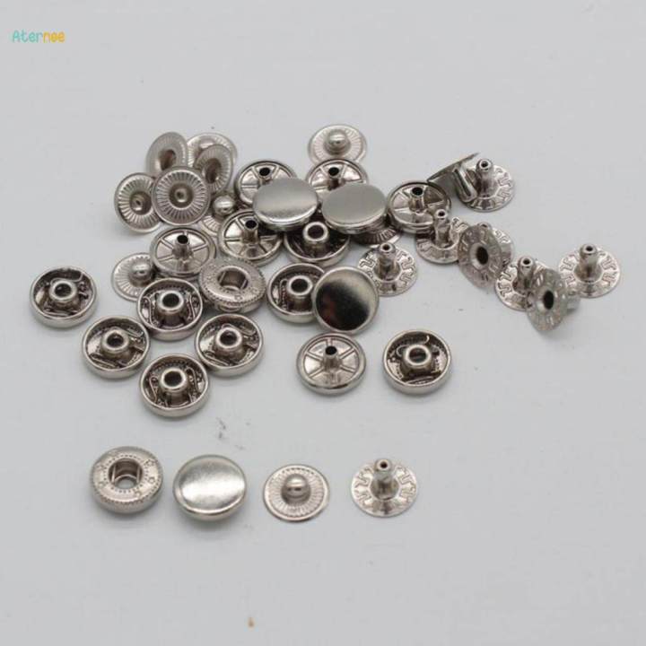 10 Set Copper Snap Buttons Popper Press Button for Jeans Jacket Clothes 10mm