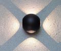 LED COB 4 Sided Wall Lamp Outdoor Wall Light IP65 Waterproof Black. 