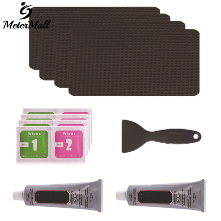 MeterMall Trampoline Patch Repair Kit Replacement Rectangular Repair Patches Repair Trampoline Mat For Fixing Most Types Of Holes