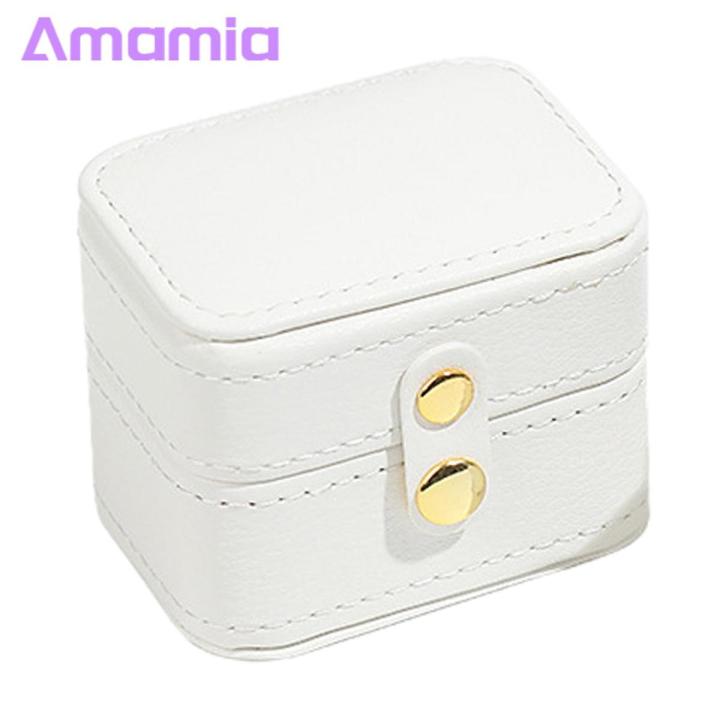 Amamia Ring Display Box Soft Touching Delicate Decorative Ring Jewelry Gift Box