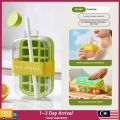 2-in-1 Ice Cube Tray Bottle with Straw – Easy Release Ice Maker Bottle | Portable Leakproof Ice Container, BPA-Free, Slow Melting for Drinks & Juices. 