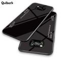 Quiberk for Xiaomi POCO X3 NFC Tempered Glass Hard Case Gradient Color Back + Soft Frame Shockproof Phone Cover. 