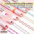 6 pcs Curve pen flower-shaped outline pen quick-drying highlighter color pen marker pen Drawing Pen Reusable Outline Pen Markers Pen Curve Highlighter Pens. 