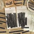 40 pcs Life Quotes Strip English sentence Stickers aesthetic Adhesive Diy Labels Stationery for Scrapbooking Diary Album. 
