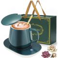 Techmanistan Cermaic Coffee Mug Warmer with Auto Shut Off and Heating Function Electric Beverage Warmer Plate. 