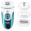 VGR V-700 Cordless Professional 4 in 1 Women Epilator & Shaver for Face, Legs, Underarms & Bikini area with Callus Remover for Wet & Dry. 
