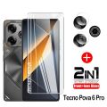 For Tecno Pova 6 Pro tempered Glass 2in1 Screen Protectors + camera film. 