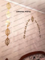 Acrylic Sticker Diamond Shape Self Adhesive Golden Silver. 