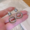 1Pair Korean Style Pearl Zircon Non-piercing Earrings Fashion Geometric Ear Clip GJCUTE. 