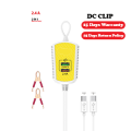 DC Clip 2.4A: 2-in-1 Charger for Micro and Type-C Devices. 
