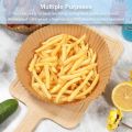 50 Pcs Air Fryer Disposable Paper Liner Airfryer Paper Tray Disposable Parchment Liners Easy Clean Round Non-stick Oil Resistant Air Fryer Non-Stick Mat Steamer Round Paper Baking Mats For Air fryer, Baking, Roasting Microwave Disposable Paper Plates. 