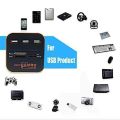 Multi USB Hub 3 Ports + Card Reader 2.0 Hub Combo High Speed USB Splitter All In One USB Adapter For SD/TF/MMC/M2/MS/MS. 