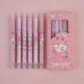 RHS Online 6PCS Cartoon 0.5mm Erasable Gel Ink Pen Exam Pens Diary Journal Pressing Pens Blue Ink. 