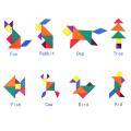 New Children Mental Development Tangram Wooden Jigsaw Puzzle Educational Toys For Kids. 