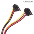 1PC 20CM Sata Extension Cord For HDD SSD Hard Disk SATA Power Y Splitter Cable 15 Pin Male To Dual 15 Pin Female Power Cable Mushen. 