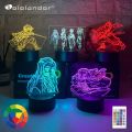 Kimetsu No Yaiba Nezuko Kamado Figure Led Night Lights for Bedroom Decor Nightlight Kids Child Table 3d Lamps Demon Slayer Gifts. 