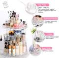 Cosmetics Makeup Organizer Acrylic 3D 360 Degree Rotating Cosmetic Organizer. 