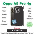 Oppo A5 Pro 4G full Back 360 Protection skin wrap / protection sheet with camera and 4 sides protection top quality. 