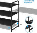 Roller Pakistan 2 to 5 Tiers Stackable Shoe Rack - Fabric Shoe Shelf Storage Organizer - Multicolor - Holds 9-12 Pairs. 