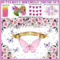 Butterfly Theme Birthday Decoration Set Party Supplies. 