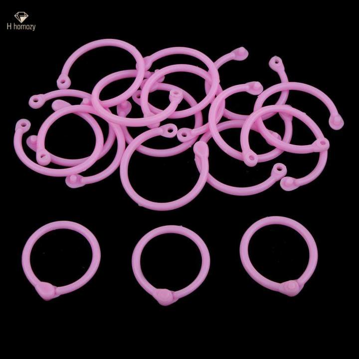 16 Pieces Plastic Circle Rings Handcrafts Openable Rings Suit Notebook, Journal, Diary, Loose Leaf