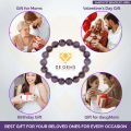 100% Natural Healing Amethyst Gemstone Bead Bracelet for Men and Women. 