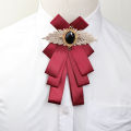 Woman Big Bowtie Fashion Pretty Ribbon Solid Color Butterfly Bowknot Bow Tie Polyester Cravat Pin Lapel. 