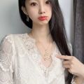 Kpop Idol BTS Jung Kook Golden Logo Necklace Bracelet Korean Fashion Accessories Jewelry. 