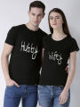 Hubby Wifey Matching T-Shirts For Couple. 