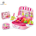 Kitchen Cooking Set For Kids Pretend Play Set Suitcase Portable Toys (25PCS). 