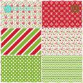 Diary Scrap Paper Vibrant Xmas Floral Scrapbooking Paper Pack 12pcs Multi-functional Diy Craft Material for Christmas Southeast Asian Buyers High-quality Paper. 