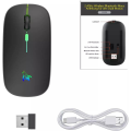 Wireless Mouse Gaming Mouse Backlight USB Compatible RGB Rechargeable Mice Silent Backlit Ergonomic Gaming Mouse for Laptop PC. 