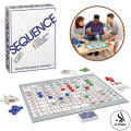 Sequence Strategy Board Game Imported Best Quality New Special Edition Sequence for Kids Hard Thick Laminated Board 15 x 20 Inches With Plastic Cards and Multicolor Chips For Adult Kids. 