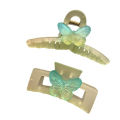 Spring Green Butterfly Hair Clip Grab for Women Square Cross Shark Hair Claw Elegant Sweet Large Hair Claw Sweet Girls Shark Clips Accessories. 
