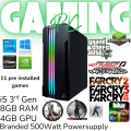 High-Performance Gaming PC | Core i5 3th Gen | 4GB Graphics Card | 8GB RAM | 128GB SSD + 500GB HDD 11 Free Games Installed. 