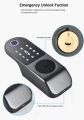 Waterproof Keyless Lock Tuya Smart Security lock Smart WiFi tuya biometric Wifi Password Digital Fingerprint Exterior Rim Door Lock- Electric rim lock - door lock - main gate lock 12V DC with fingerprint unlock - Biometric Unlock - password unlock keys. 
