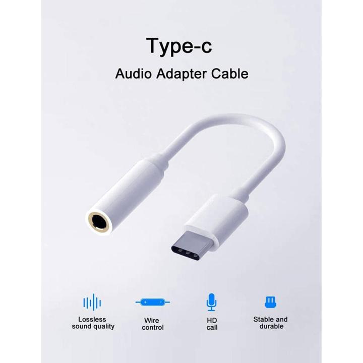 USB Type C To 3.5mm Earphone Jack Adapter Converter Aux Audio Cable Headphone For All Android Phones