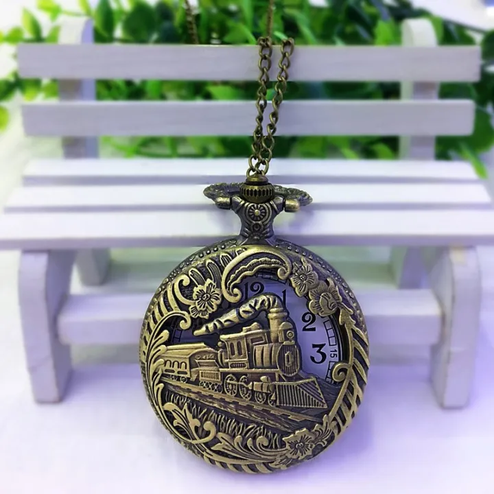 %E2%9D%A4Ready%20stock%E2%9D%A4%20Classic%20Train%20Flip%20Watch%20Old%20Man%20Gift%20Quartz%20Watch%20Wall%20Watch%20Hollow%20Vintage%20Pocket%20Watch%20-%20Image%203