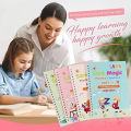 SP Dealz pack of 4 Magic book Practice Copybook for Kids, Reusable - Number & Letter Tracing Books, Drawing & Math Practice Books - Print Handwriting Workbook (4 Book + 5 Refill) Ages 3-6. 