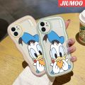 JIUMOO For iPhone 6 6 Plus 6s 6s Plus Case Comic Lovely Donald Duck Colorful Pattern Wave Border Soft Clear Shockproof Phone Cases Transparent Casing Silica Gel Protective Cover. 