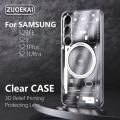 Soft with Magsafe Case For Samsung Galaxy S23 FE Ultra S23FE S23Ultra S24 S23 S22 S21 S20 S10 S9 S8 Plus Note 10 20 Full Cover. 